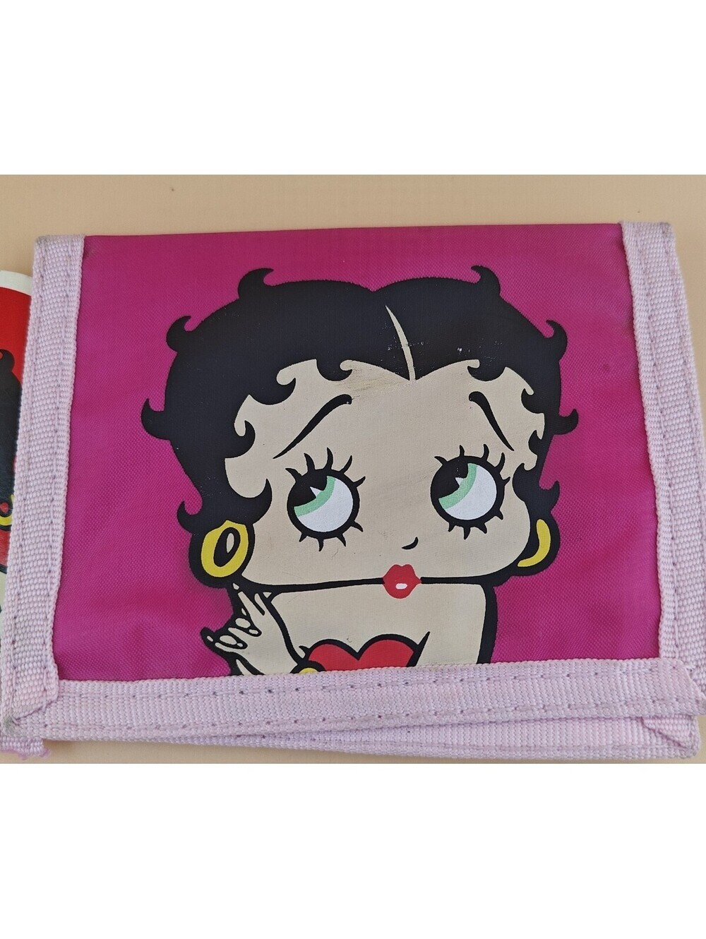 Vintage 2005 Betty Boop Nylon Bi-Fold Wallet Pink New With Tags